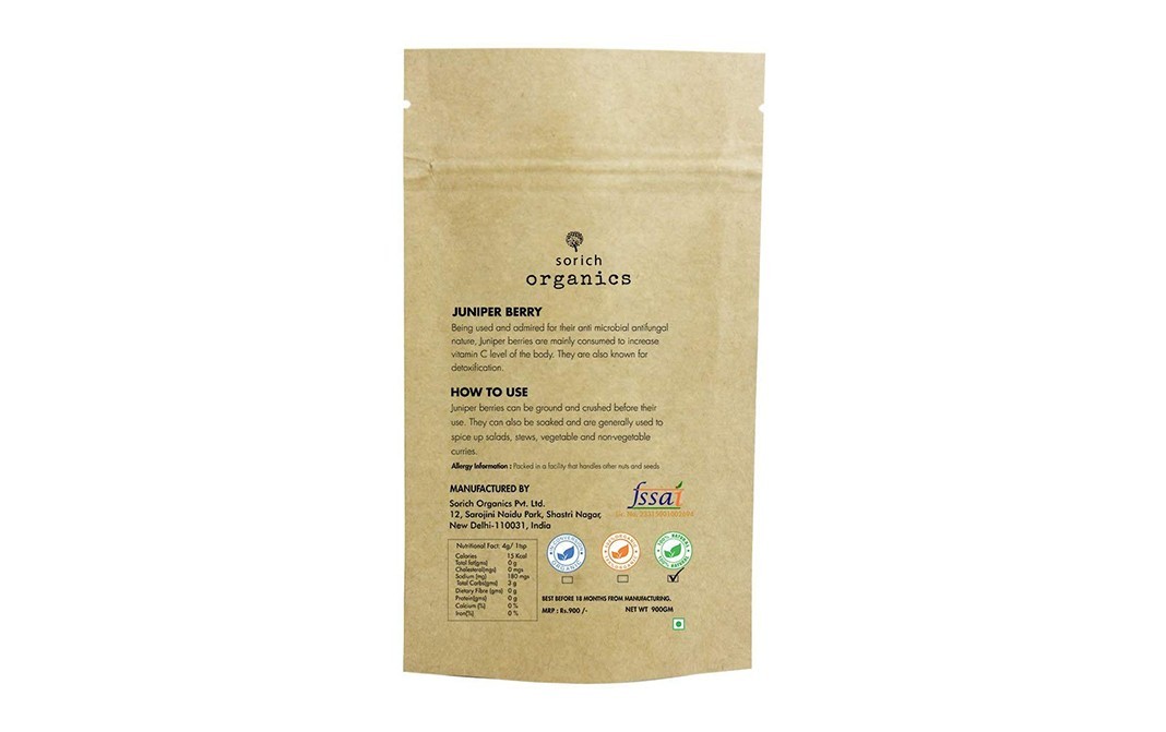 Sorich Organics Juniper Berry    Pack  900 grams